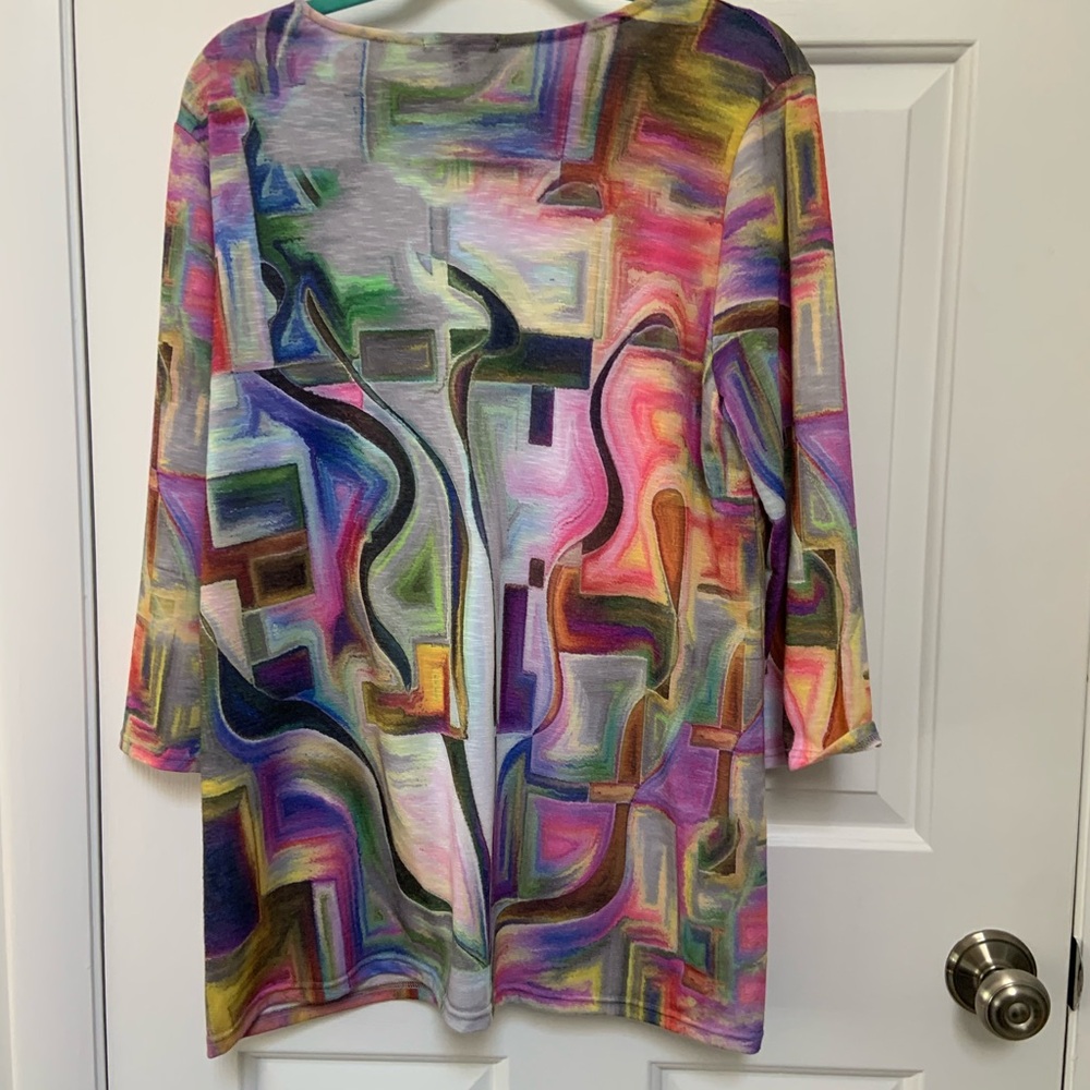 Colorful Abstract Pattern Top